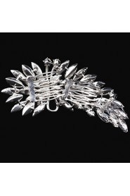 Flower style Women Alloy Hair Combs With Cubic Zirconia Wedding/Party Headpiece