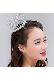 Bride's Crown Shape Crystal Rhinestone Wedding headwear 1 PC