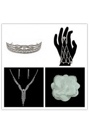 Wedding Suit(Headdress & Necklace & Earrings & Bracelet & Brooch)