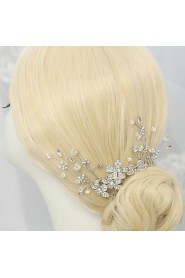 Women's / Flower Girl's Rhinestone / Crystal / Alloy / Imitation Pearl Headpiece-Wedding / Special Occasion / Casual Hair Combs / Flowers