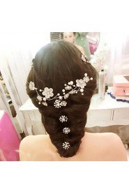 Bride's Flower Shape Pearl Forehead Wedding Headdress 1 PC