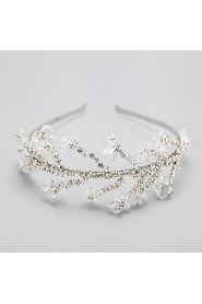 Women's / Flower Girl's Rhinestone / Crystal / Alloy Headpiece-Wedding / Special Occasion Headbands 1 Piece White Round