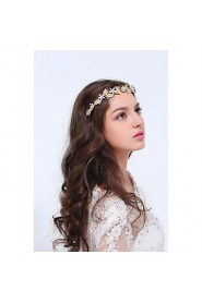 Women's Gold / Alloy Headpiece-Wedding / Special Occasion / Casual Headbands 1 Piece Clear Flower