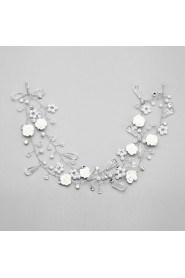 Women's Rhinestone / Crystal / Alloy / Imitation Pearl Headpiece-Wedding / Special Occasion Headbands 1 Piece White Round