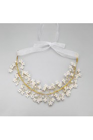 Women's Alloy / Imitation Pearl Headpiece-Wedding / Special Occasion Headbands 1 Piece Clear Round