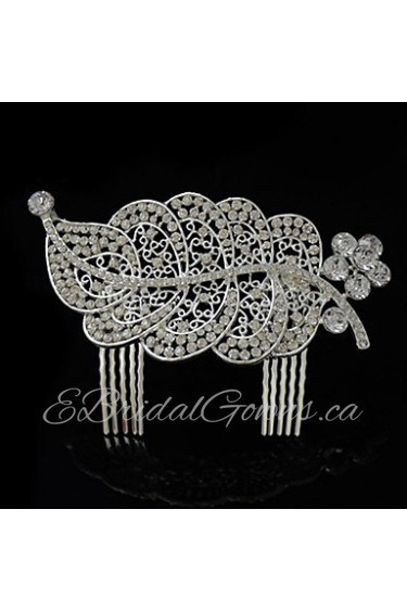 Women's Rhinestone/Alloy Headpiece - Wedding Hair Combs 1 Piece