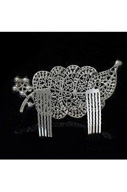 Women's Rhinestone/Alloy Headpiece - Wedding Hair Combs 1 Piece