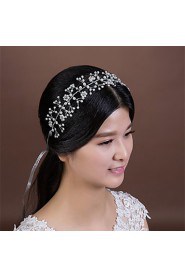Women's Crystal / Imitation Pearl Headpiece-Wedding / Special Occasion Headbands 1 Piece