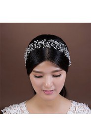 Women's Crystal / Imitation Pearl Headpiece-Wedding / Special Occasion Headbands 1 Piece