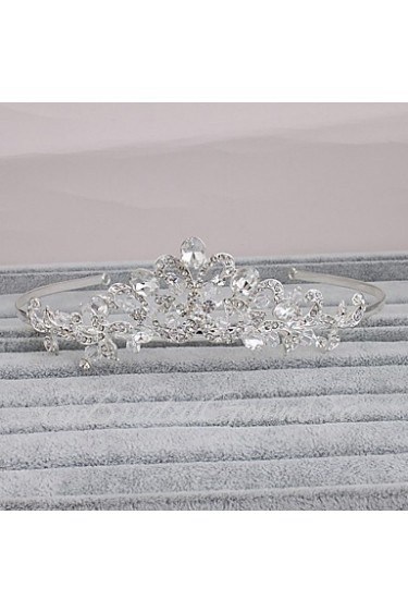 Women's Rhinestone Headpiece-Wedding / Special Occasion / Casual / Office & Career / Outdoor Tiaras 1 Piece Silver Round