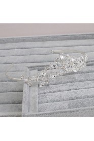Women's Rhinestone Headpiece-Wedding / Special Occasion / Casual / Office & Career / Outdoor Tiaras 1 Piece Silver Round