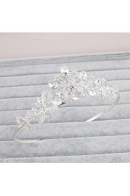 Women's Rhinestone Headpiece-Wedding / Special Occasion / Casual / Office & Career / Outdoor Tiaras 1 Piece Silver Round