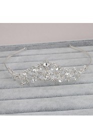 Women's Rhinestone Headpiece-Wedding / Special Occasion / Casual / Office & Career / Outdoor Tiaras 1 Piece Silver Round