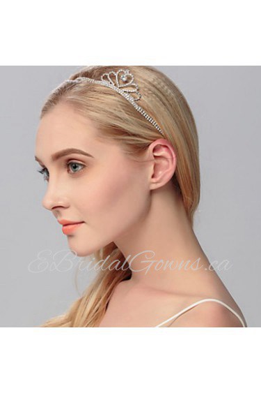 Women's Rhinestone Headpiece-Wedding / Special Occasion / Casual / Office & Career / Outdoor Headbands 1 Piece Silver Irregular