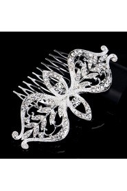 Hairpin Silver Comb for Women Rhinestone Crystals Wedding Hair Accessories Party Wedding Bridal Jewelry