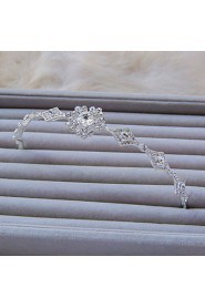 Fashion Simple Style Silver Color Rhinestone Headband For Wedding Or Party A1129A