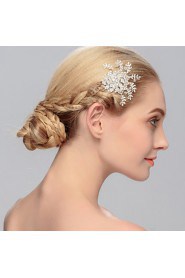 Women's Rhinestone Headpiece-Wedding / Special Occasion / Casual / Office & Career / Outdoor Hair Combs 1 Piece Clear Round