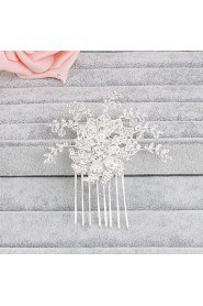 Women's Rhinestone Headpiece-Wedding / Special Occasion / Casual / Office & Career / Outdoor Hair Combs 1 Piece Clear Round
