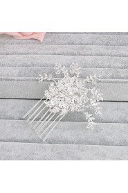 Women's Rhinestone Headpiece-Wedding / Special Occasion / Casual / Office & Career / Outdoor Hair Combs 1 Piece Clear Round