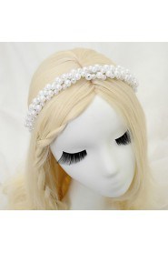 Women's / Flower Girl's Alloy / Imitation Pearl Headpiece-Wedding / Special Occasion Headbands 1 Piece White Round