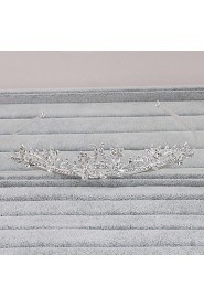 Women's Rhinestone Headpiece-Wedding / Special Occasion / Casual / Office & Career / Outdoor Headbands 1 Piece Silver Round