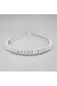 Women's / Flower Girl's Rhinestone / Crystal / Alloy Headpiece-Wedding / Special Occasion Headbands 1 Piece White Round