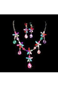 Jewelry Set Women's Birthday / Gift / Party / Special Occasion Jewelry Sets Alloy Rhinestone / Cubic Zirconia Earrings / NecklacesAs the