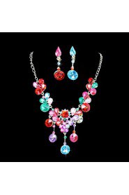 Jewelry Set Women's Birthday / Gift / Party / Special Occasion Jewelry Sets Alloy Rhinestone / Cubic Zirconia Earrings / NecklacesAs the