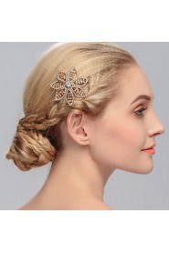 Women's Rhinestone Headpiece-Wedding / Special Occasion / Casual / Office & Career / Outdoor Hair Combs 1 Piece Clear Round