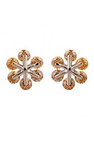 Brass With Cubic Zirconia Stud Earrings(More Colors)