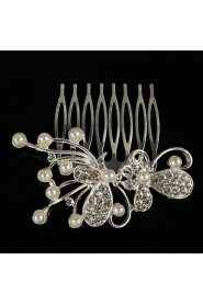 Women's / Flower Girl's Rhinestone / Alloy / Imitation Pearl Headpiece-Wedding / Special Occasion Hair Combs