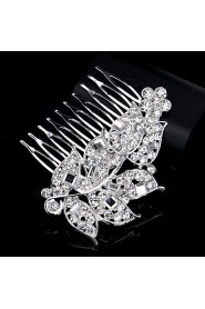 Hairpin Silver Comb for Women Rhinestone Crystals Wedding Hair Accessories Party Wedding Bridal Jewelry