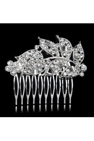 Hairpin Silver Comb for Women Rhinestone Crystals Wedding Hair Accessories Party Wedding Bridal Jewelry