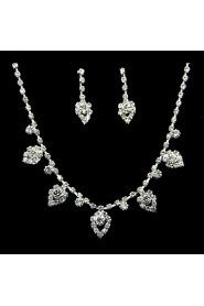 Jewelry Set Women's Anniversary / Birthday / Gift / Party / Special Occasion Jewelry Sets Alloy Rhinestone Necklaces / Earrings Silver