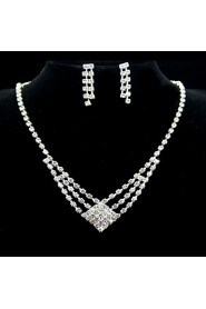 Jewelry Set Women's Anniversary / Wedding / Engagement / Birthday / Gift / Party / Special Occasion Jewelry Sets Alloy Rhinestone