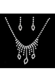 Jewelry Set Women's Anniversary / Wedding / Engagement / Birthday Jewelry Sets Cubic Zirconia / Alloy Cubic Zirconia Necklaces / Earrings