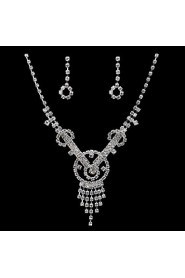 Jewelry Set Women's Anniversary / Wedding / Engagement / Birthday Jewelry Sets Cubic Zirconia / Alloy Cubic Zirconia Necklaces / Earrings