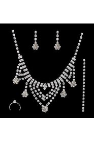 Jewelry Set Women's Anniversary / Wedding / Engagement / Birthday Jewelry Sets Cubic Zirconia / Alloy Cubic Zirconia Necklaces / Earrings