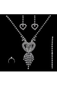 Jewelry Set Women's Anniversary / Wedding / Engagement / Birthday Jewelry Sets Cubic Zirconia / Alloy Cubic Zirconia Necklaces / Earrings