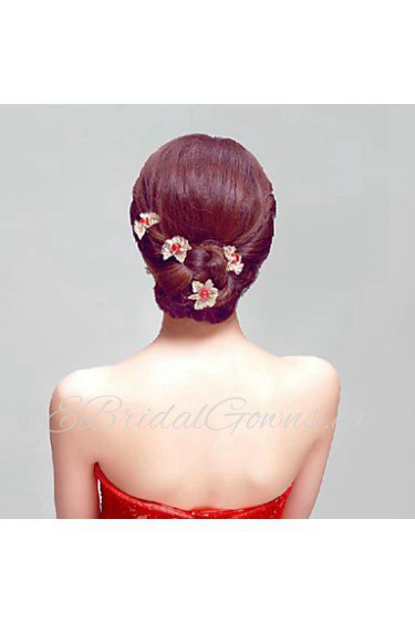 National Style Alloy Flowers Party Headpieces/Hair Clip (6 pieces/set)