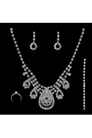 Jewelry Set Women's Anniversary / Wedding / Engagement / Birthday / Gift / Party / Special Occasion Jewelry Sets Alloy / Rhinestone