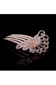 Alloy Hair Combs With Imitation Pearl/Rhinestone Wedding/Party Headpiece