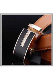 Men's Genuine Leather Ratchet Belt Business Belts