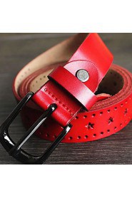 Women Calfskin Waist Belt,Vintage/ Casual Alloy All Seasons