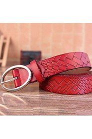 Women Calfskin Waist Belt,Vintage/ Casual Alloy All Seasons