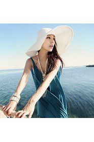 Women Summer Folding Shade Beach Straw Floppy Hat