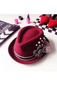 Women Nylon Fedora Hat , Vintage/ Casual Winter