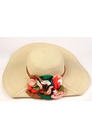 Women Straw Flowers Floppy Hat,Cute/ Party/ Casual Spring/ Summer/ Fall