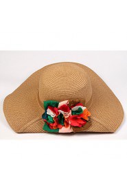 Women Straw Flowers Floppy Hat,Cute/ Party/ Casual Spring/ Summer/ Fall