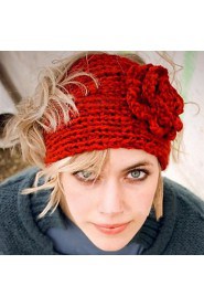 Women's Fashion Knitting Warm Flower Hoop Hat
